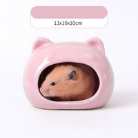 Usine Vente Chaude Matériau En Céramique Naturelle De Refroidissement Grand Hamster Cachette Porcelaine Hamster Nid Or Ours Glace Literie Nid