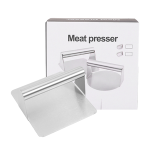 Thép không gỉ Burger thịt Báo Chí với đáy phẳng không dính Hamburger patty smasher công cụ chuyên nghiệp thịt bò bít tết ép - Product Image 4