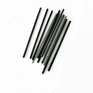 Satu baris 40Pin 2.54mm lubang bulat perempuan Pin Header dapat pecah PCB IC kristal soket konektor