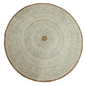 Alfombra Redonda de Yute Hecha a Mano, Tapete Trenzado de Fibra Natural, Alfombra Rústica de Pelo Corto de Color Sólido para Hogar u Oficina, Hecha en Bangladesh - Product Image 2