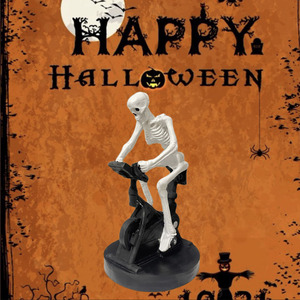 Divertente Animatronic scheletro animato di Halloween in sella A una <span class=keywords><strong>bicicletta</strong></span> decorata con figurine <span class=keywords><strong>da</strong></span> <span class=keywords><strong>tavolo</strong></span> in resina Deco scheletri di Halloween - Product Image 1