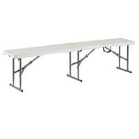Ensemble table et banc pliables en deux de 6 pieds pour la restauration, le camping en plein air et le mobilier de patio