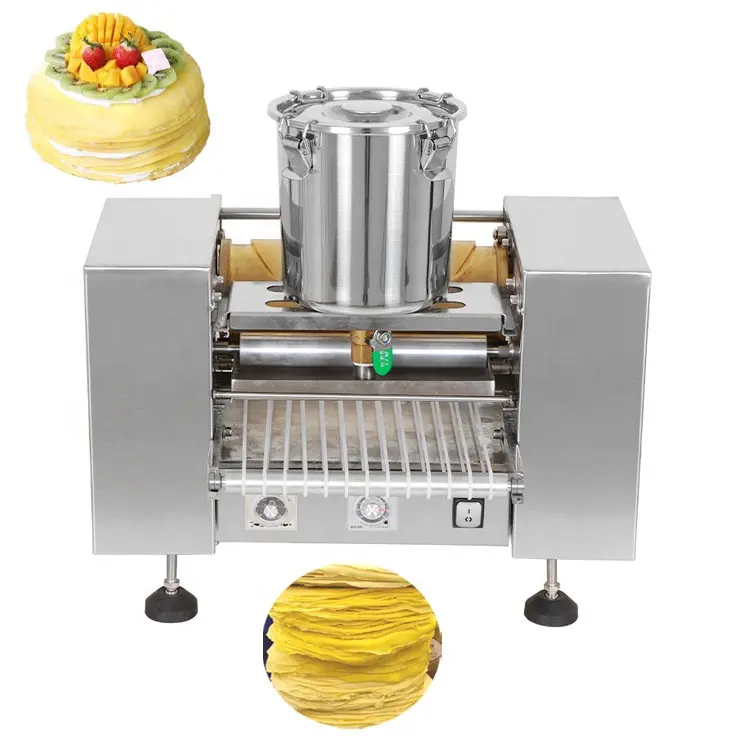 2022 Commercial Mini Thousand Layer Cake Thin Pancake Skin Making Machine with Adjustable Speed And Thickness