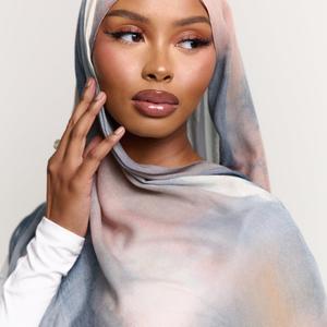 Customized Logo Muslim Modest Modal Hijab Print Ladies Shawl Customizable Lightweight Soft Durable Elegant Comfortable - Product Image 1
