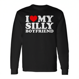 T-shirt a maniche lunghe I Love My Silly Boyfriend - Product Image 2