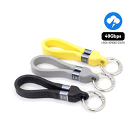 Câble plat en silicone USB4 40 Gbps, type C vers type C, transfert de données haute vitesse, câble de stockage portable