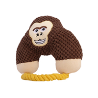 Nouveau jouet à tirer pour chien en velours durable Gorilla, style dessin animé, jouet en peluche interactif pour chiens de taille moyenne à grande, caractéristique durable