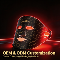 Masque facial LED, thérapie par lumière rouge 660nm 850nm, masque facial en silicone flexible, thérapie par lumière infrarouge proche, équipement de beauté