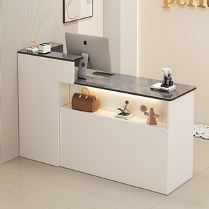 Mostrador de Recepción y Caja Registradora Multiusos para Tiendas de Ropa, Tiendas de Moda Femenina, Salones de Belleza - Diseño Moderno y Sencillo - Product Image 5