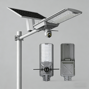 Lampione Solare con Pannello Solare 6V 42W, Batteria Integrata da 40Ah, Telecamera 4G AOV, 1 Lente per Esterni e Visione Notturna a Colori - Product Image 1