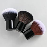 Petit pinceau à poudre de fond de teint en forme de champignon, poils synthétiques, manche en aluminium épaissi, pinceau de maquillage portable, vente flash
