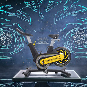 Bicicleta estática de acero para uso doméstico con resistencia magnética ajustable, asiento cómodo, pantalla LCD y funcionamiento silencioso. - Product Image 3