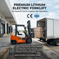Chariot élévateur électrique à batterie lithium-ion de 2,5 tonnes avec déplaceur latéral hydraulique, pneus pleins, hauteur de levage de 3 m pour la manutention des matériaux en entrepôt