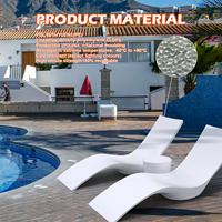 Chaise longue de piscine résistante aux UV pour bain de soleil dans l'eau