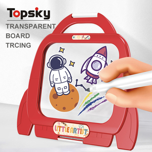 Tableau magnétique multifonctionnel amusant pour enfants, 4 en 1, fusée, apprentissage, peinture de table, jouet, boîte d'utilisation DIY, emballage - Product Image 4