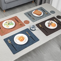 Motif en peau de vache personnalisé moderne PU tapis de Table luxe salle à manger imperméable en similicuir napperons pour Table à manger