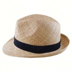 2025 New Arrival Summer Natural Hand Woven Raffia <b>Straw</b> <b>Fedora</b> Hat for Women Men Casual Travel Beach Vacation Sunshade Sun Hat - Product Image 4