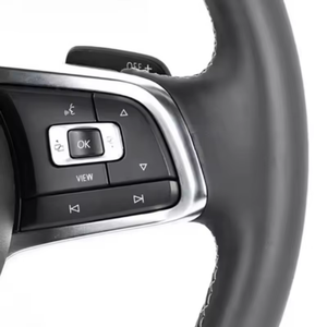 หนังคาร์บอนไฟเบอร์แบบเจาะรู สำหรับพวงมาลัยรถยนต์ <span class=keywords><strong>VW</strong></span> Passat Tiguan Polo Lamando Golf Sagitar รุ่นขายดีทั่วโลก - Product Image 5