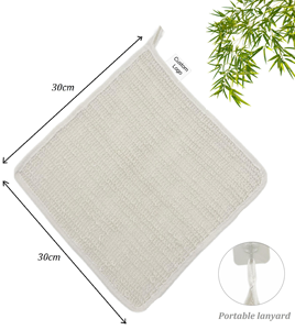 Gant de toilette exfoliant écologique en chanvre et coton naturel pour le corps - Product Image 4