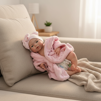 Poupée Reborn de 18 pouces, corps entier en silicone platine souple, bouche ouverte, nouveau-né réaliste, poupée de mode, jouet éducatif