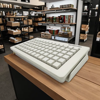 Nuevo Teclado USB Totalmente Programable a Prueba de Agua con Lector de Tarjetas Magnéticas, Teclado POS para Sistemas POS, Compatible con Múltiples Sistemas Operativos