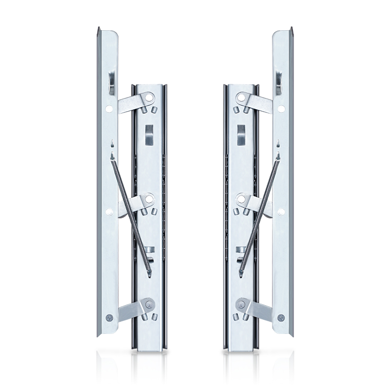 Telescopic square table to round table sliding table, hardware table accessories, lifting, vertical folding, side rails