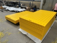 Tapis de protection robustes en PEHD pour grues, camions, excavatrices et chantiers de construction, tapis de sol, tapis routiers, tapis d'accès
