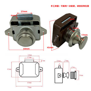 Empuje <span class=keywords><strong>para</strong></span> abrir la cerradura de la puerta <span class=keywords><strong>para</strong></span> el cajón de los muebles al aire libre sin manija Prensa sin llave Yacht Boat Jump Cabinet Lock - Product Image 2