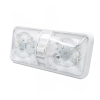 Nouvelles lampes de plafond intérieures en plastique pour camping-car marin 12-24V blanches 48 LED, luminaire de plafond pour caravane, double dôme en ABS