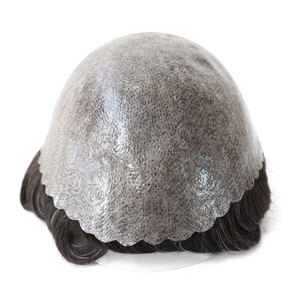 Peluca de peluquín de cabello humano indio PU de piel fina de inyección de 2017, prótesis capilar para hombres - Product Image 4