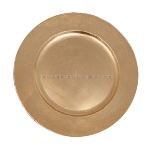 Vente directe d'usine prix de gros chargeur assiette plats assiettes vaisselle chargeur assiette doré fini de table - Product Image 1