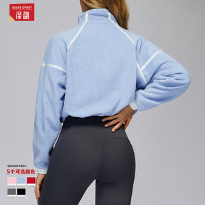 Chaqueta de Forro Polar para Mujer Zechuang, Cuello Alto, Cortavientos, Manga Larga, Deportiva, para Correr, Abrigo Cálido de Otoño e Invierno - Product Image 4