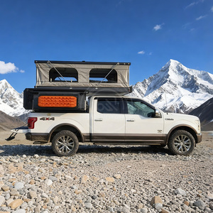 Camper à plateau plat manuel avec double extension coulissante pour Tacoma Hilux Ranger, coque de camping-car à glisser dans la benne de camion, <span class=keywords><strong>caravane</strong></span>, VR - Product Image 1