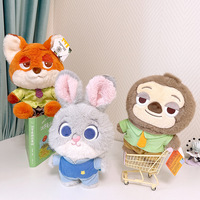 Jouet en peluche unisexe lapin renard paresseux pour soulager le stress, tissu super doux brodé, rembourrage en coton PP, vernis UV, cadeau de fête