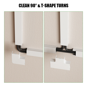 Kit de accesorios de Conducto de cableado de extrusión de <span class=keywords><strong>PVC</strong></span> 6 (esquinas internas/externas detiene acopladores camisetas planas 90 codos) Juego completo para - Product Image 3