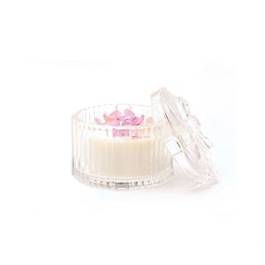 Bougie parfumée minimaliste en verre, cire de soja, aromathérapie florale, décoration d'intérieur, durée de combustion de 40 à 60 heures, forme cylindrique - Product Image 2