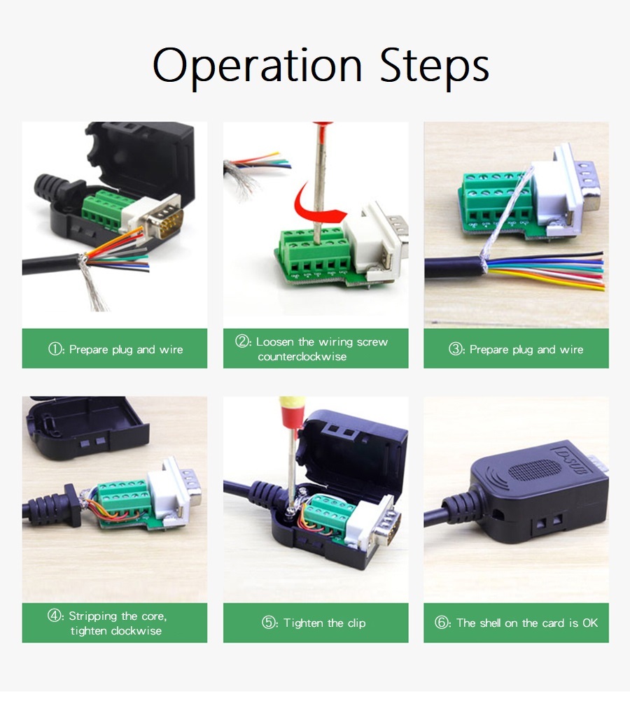2-Pack DB9 RS232 Serial Connectors – 9-Pin Male & Female D-Sub Connectors For COM Port 1 thumbnail image