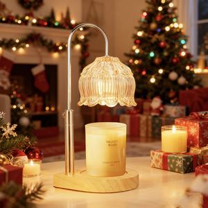 Lampu Lilin Peleleh, Penghangat Lilin, Penghangat Lilin Kristal dengan Timer 2/4/8 Jam, Suhu Dapat Diatur, Penghangat Lilin Elektrik - Product Image 3