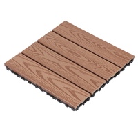 Dalles de terrasse emboîtables en WPC (bois composite) 30x30cm pour balcon extérieur et maison
