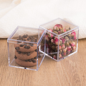 Boîte en plastique transparente de qualité alimentaire personnalisée, petite boîte carrée transparente anti-poussière avec couvercle - Product Image 3