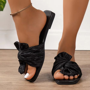 Damen Hausschuhe Old Money Style Flache Sandalen Neues Design Schnelle Lieferung 35-43 Big Size - Product Image 5