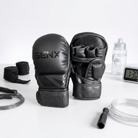 Gants d'entraînement de boxe vintage en cuir PU rose pour Muay Thai, demi-doigts, Rival, Winning, Venom, MMA, Kick Boxing, pour adultes