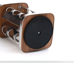 Wooden <b>Top</b> Square Rotating Spice Rack Organizer for Countertop - Product Image 6