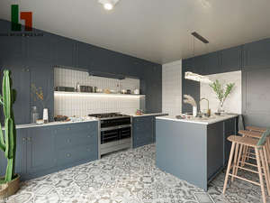 SANHUAN HUALAN elegante in legno aperto scaffale armadio da <span class=keywords><strong>cucina</strong></span> Set per cucine - Product Image 5