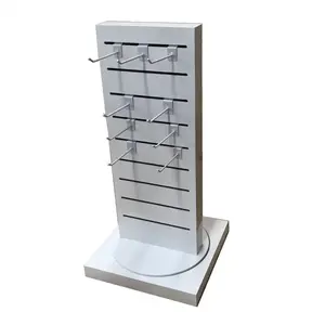 Counter Top Rotating Display Unit com Base Rotativa Double Sided Retail Store Display Stand com Metal Peg Ganchos Pendurados Itens