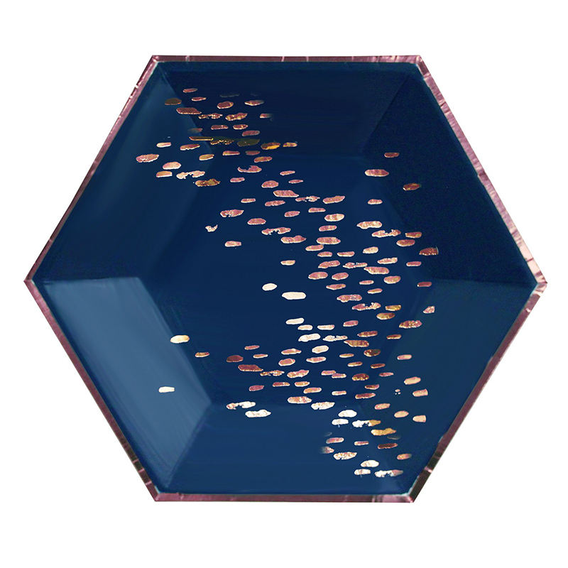 Erika - Marine Mouchetée, 8 brins/ply 8 pouces