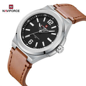 Naviforce 9233 패션 사용자 정의 로고 소년 석영 시계 저렴한 가격 정품 가죽 스트랩 방수 간단한 캐주얼 reloj 시계 - Product Image 2