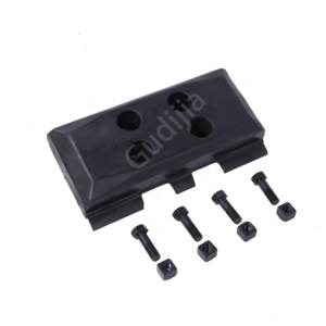 מפעל סיטונאי כביש חלקי מכונות גומי מסלול נעל כרית עם ברגים - Product Image 5