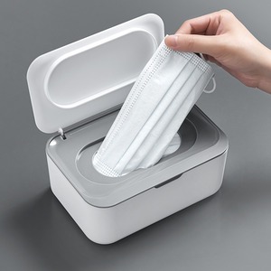 Caixa de Armazenamento para Máscaras com Grande Capacidade, Caixa Temporária para Máscaras Nasais, Caixa de Lenços Umedecidos Doméstica com Tampa - Product Image 2