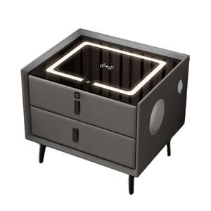 Luxury Modern Black Wood Multi-functional Floating <b>Nightstand</b> for Bedroom Living Room Dining School - Product Image 1